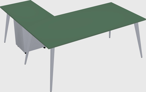 Modern l-shaped office desk