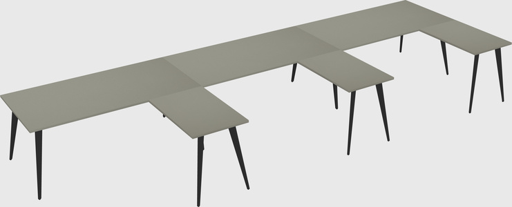 Modern l-shaped office desk
