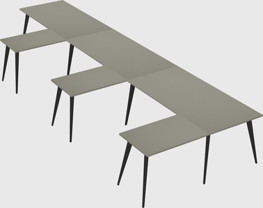 Modern l-shaped office desk