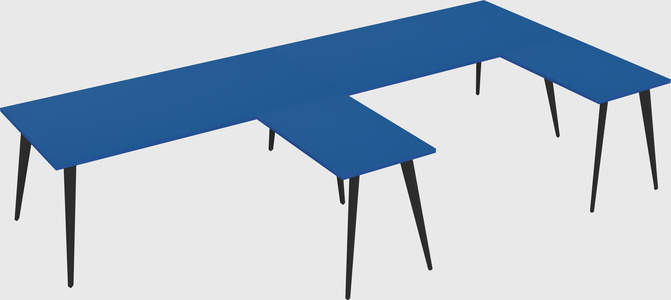 Modern l-shaped office desk