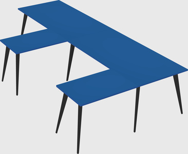 Modern l-shaped office desk