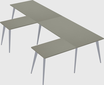 Modern l-shaped office desk