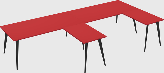 Modern l-shaped office desk