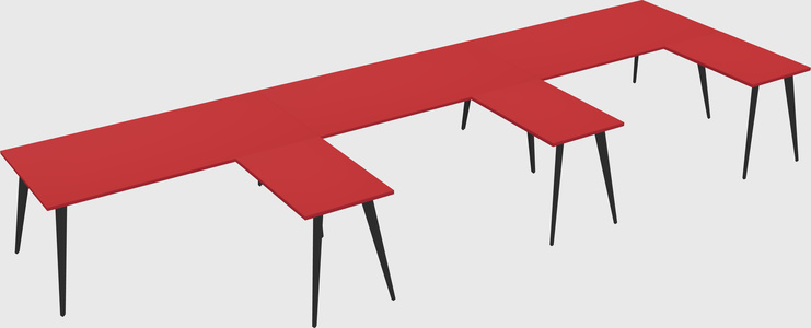 Modern l-shaped office desk