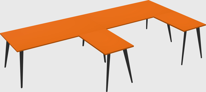 Modern l-shaped office desk