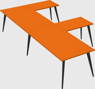 Modern l-shaped office desk