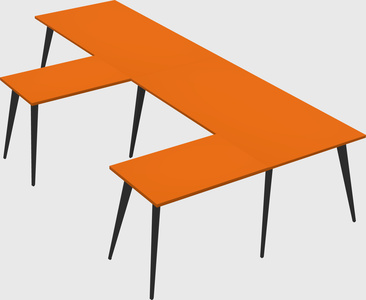 Modern l-shaped office desk