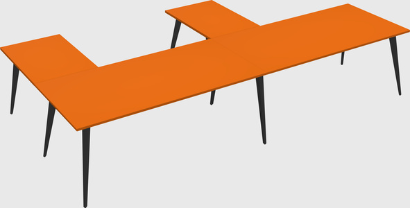 Modern l-shaped office desk