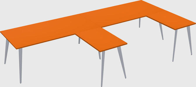 Modern l-shaped office desk