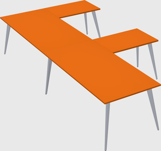 Modern l-shaped office desk