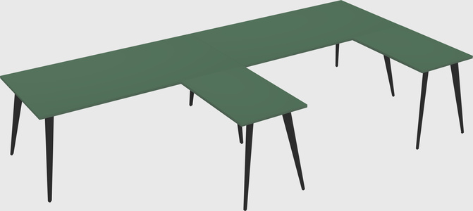 Modern l-shaped office desk