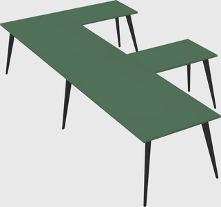 Modern l-shaped office desk