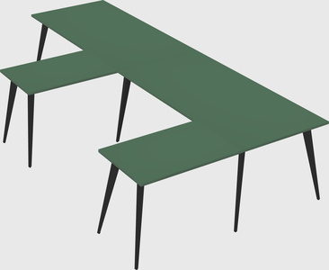 Modern l-shaped office desk
