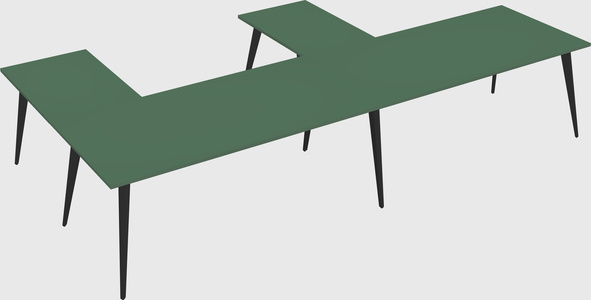 Modern l-shaped office desk
