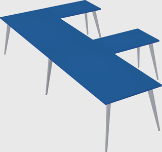 Modern l-shaped office desk