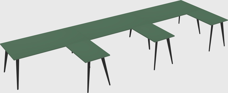 Modern l-shaped office desk