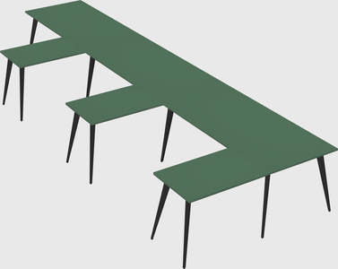 Modern l-shaped office desk