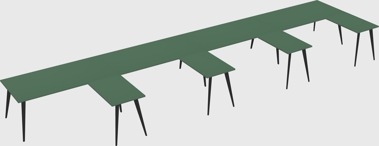 Modern l-shaped office desk
