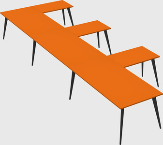 Modern l-shaped office desk