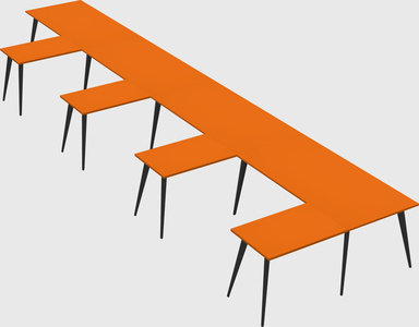 Modern l-shaped office desk