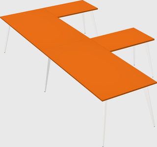 Modern l-shaped office desk