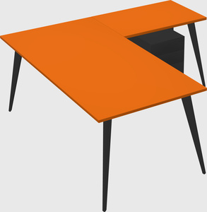 Modern l-shaped office desk