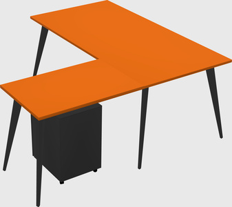 Modern l-shaped office desk