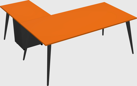 Modern l-shaped office desk