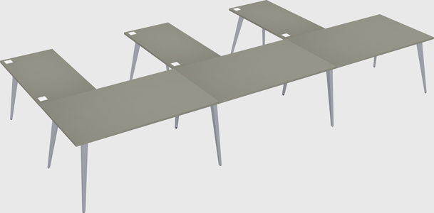 Modern l-shaped office desk