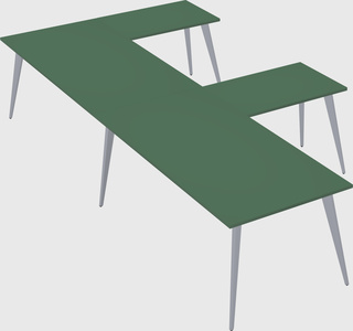 Modern l-shaped office desk