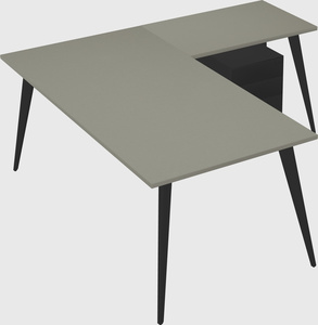 Modern l-shaped office desk