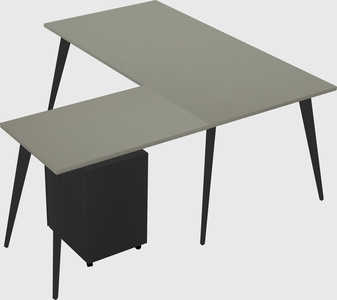 Modern l-shaped office desk