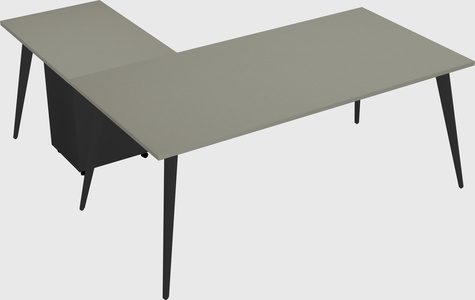 Modern l-shaped office desk