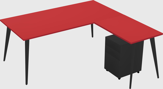 Modern L-shaped Office Desk