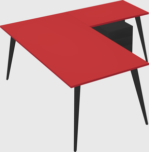 Modern l-shaped office desk