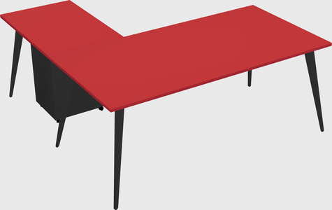 Modern l-shaped office desk