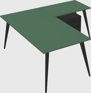 Modern l-shaped office desk