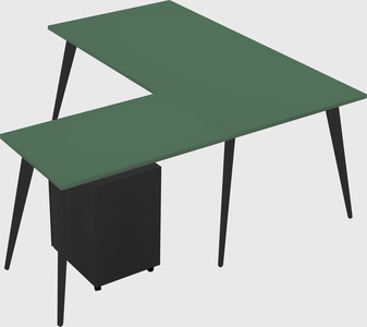 Modern l-shaped office desk
