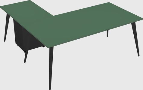 Modern l-shaped office desk