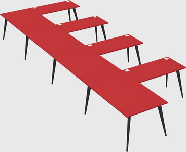 Modern l-shaped office desk