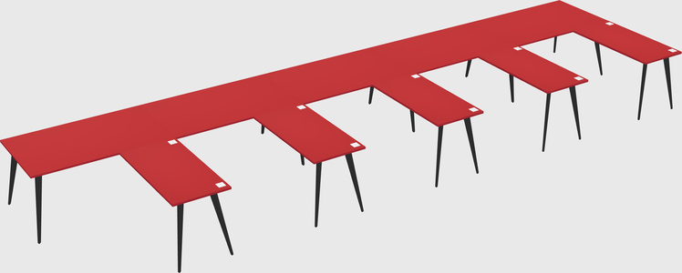 Modern l-shaped office desk