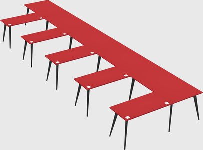 Modern l-shaped office desk