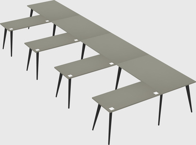 Modern l-shaped office desk