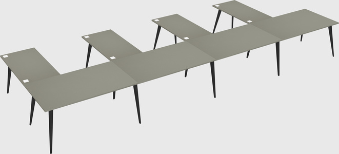 Modern l-shaped office desk