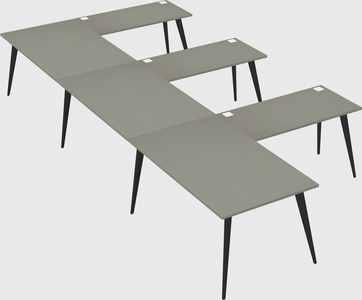 Modern l-shaped office desk