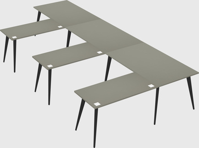 Modern l-shaped office desk