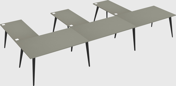 Modern l-shaped office desk