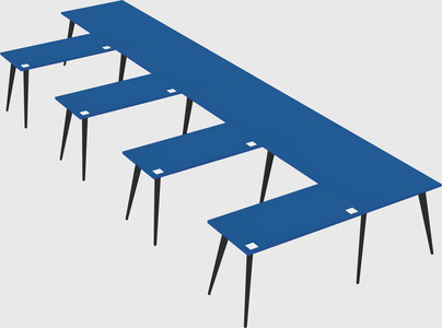 Modern l-shaped office desk