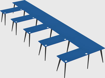 Modern l-shaped office desk