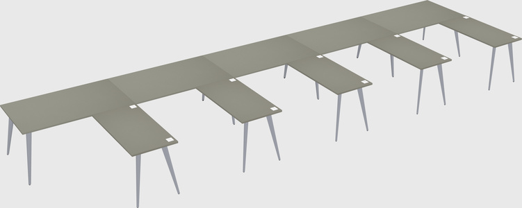 Modern l-shaped office desk